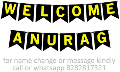 Midas Craft Welcome Anurag M Banner 10. Banner(10 ft, Pack of 1)
