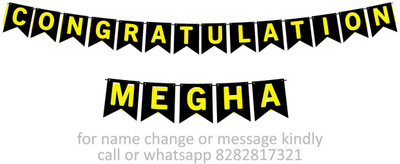 Midas Craft Congratulations Megha M Banner 07. Banner(10 ft, Pack of 1)