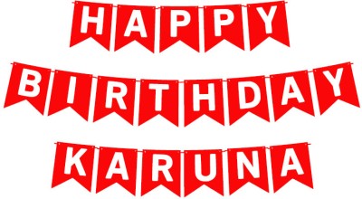 Midas Craft Happy Birthday Karuna_01. Pennant Banner(10 ft, Pack of 1)