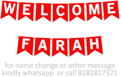 Midas Kraft Welcome Farah M Banner K. Banner(10 ft, Pack of 1)