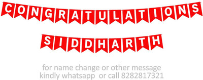 Midas Kraft Congratulations Siddharth M Banner 0H. Banner(10 ft, Pack of 1)