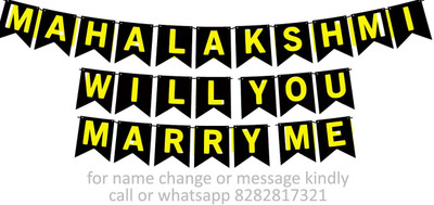Midas Craft Marry Me Mahalakshmi Proposal M Banner 05. Banner(10 ft, Pack of 1)