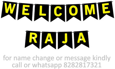 Midas Craft Welcome Raja M Banner 10. Banner(10 ft, Pack of 1)