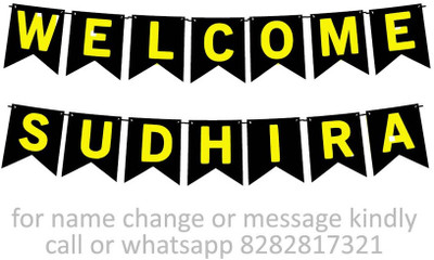 Midas Craft Welcome Sudhira M Banner 10. Banner(10 ft, Pack of 1)
