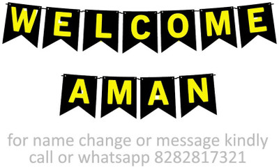 Midas Craft Welcome Aman M Banner 10. Banner(10 ft, Pack of 1)