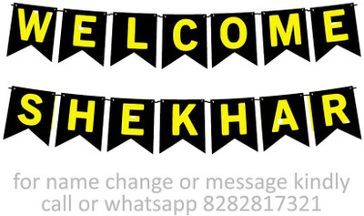 Midas Craft Welcome Shekhar M Banner 10. Banner(10 ft, Pack of 1)