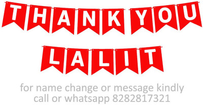 Midas Craft Thank You Lalit M Banner 0d. Banner(10 ft, Pack of 1)