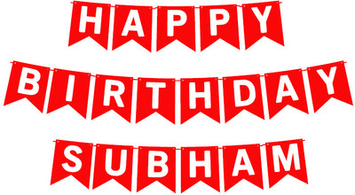 Midas Craft Happy Birthday Subham_01. Pennant Banner(10 ft, Pack of 1)