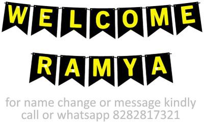 Midas Kraft Welcome Ramya M Banner K. Banner(10 ft, Pack of 1)