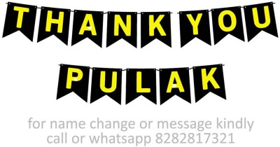 Midas Kraft Thank You Pulak M Banner 0d. Banner(10 ft, Pack of 1)