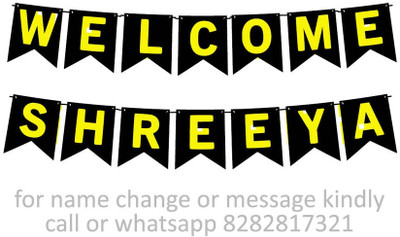 Midas Craft Welcome Shreeya M Banner 10. Banner(10 ft, Pack of 1)