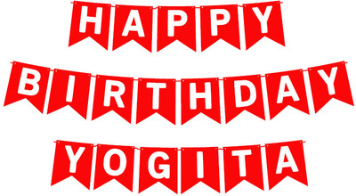 Midas Craft Happy Birthday Yogita_01. Pennant Banner(10 ft, Pack of 1)