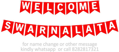 Midas Craft Welcome Swarnalata M Banner 10. Banner(10 ft, Pack of 1)