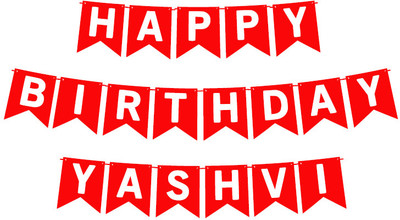 Midas Craft Happy Birthday Yashvi_01. Pennant Banner(10 ft, Pack of 1)