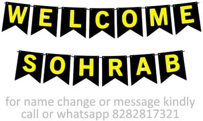 Midas Craft Welcome Sohrab M Banner 10. Banner(10 ft, Pack of 1)