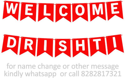 Midas Kraft Welcome Drishti M Banner K. Banner(10 ft, Pack of 1)