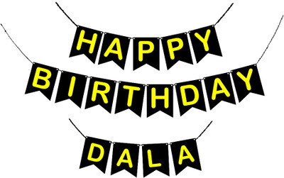 GIFTUATION Happy Birthday DALA / Printed Birthday Banner for Boys & Girls Banner(5 ft, Pack of 1)