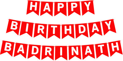 Midas Craft Happy Birthday Badrinath_01. Pennant Banner(10 ft, Pack of 1)