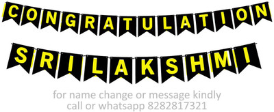 Midas Craft Congratulations Srilakshmi M Banner 07. Banner(10 ft, Pack of 1)