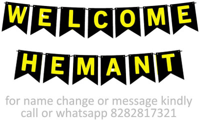 Midas Craft Welcome Hemant M Banner 10. Banner(10 ft, Pack of 1)