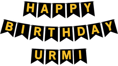 Midas Craft Happy Birthday Urmi M Banner 02. Banner(10 ft, Pack of 1)