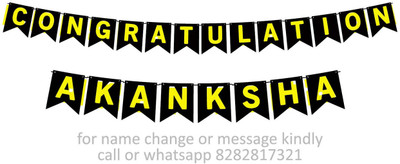 Midas Craft Congratulations Akanksha M Banner 07. Banner(10 ft, Pack of 1)