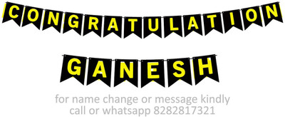 Midas Craft Congratulations Ganesh M Banner 07. Banner(10 ft, Pack of 1)