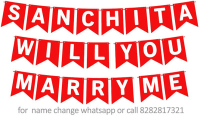 Midas Kraft Marry Me Sanchita Proposal M Banner 05. Banner(10 ft, Pack of 1)