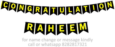 Midas Craft Congratulations Raheem M Banner 07. Banner(10 ft, Pack of 1)