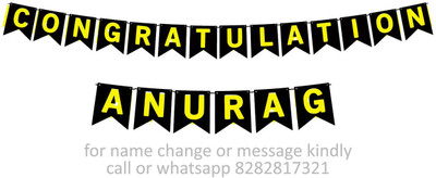 Midas Craft Congratulations Anurag M Banner 07. Banner(10 ft, Pack of 1)