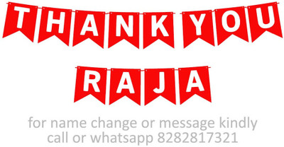 Midas Craft Thank You Raja M Banner 0d. Banner(10 ft, Pack of 1)