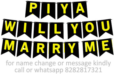 Midas Craft Marry Me Piya Proposal M Banner 05. Banner(10 ft, Pack of 1)