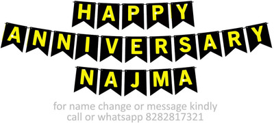 Midas Craft Happy Anniversary Najma M Banner 08. Banner(10 ft, Pack of 1)