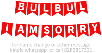 Midas Craft I am Sorry Bulbul M Banner 03. Banner(10 ft, Pack of 1)