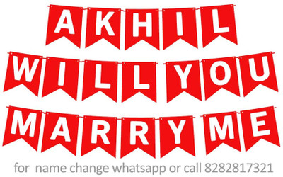 Midas Craft Will You Marry Me Akhil Proposal M Banner 0F. Banner(10 ft, Pack of 1)
