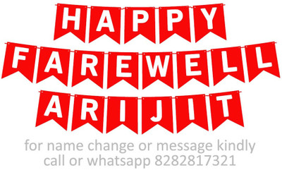 Midas Craft Happy Farewell Arijit M Banner 09. Banner(10 ft, Pack of 1)