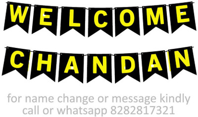 Midas Kraft Welcome Chandan M Banner K. Banner(10 ft, Pack of 1)