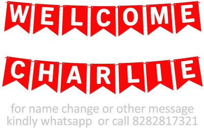 Midas Craft Welcome Charlie M Banner 10. Banner(10 ft, Pack of 1)