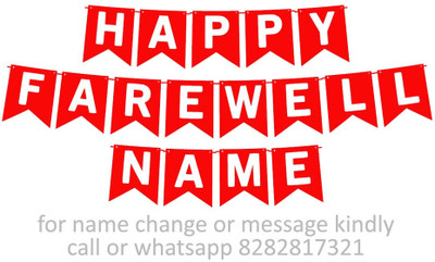 Midas Craft Happy Farewell Name M Banner 09. Banner(10 ft, Pack of 1)