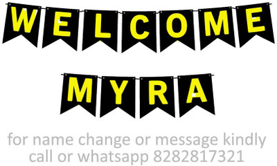 Midas Craft Welcome Myra M Banner 10. Banner(10 ft, Pack of 1)