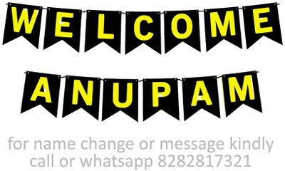 Midas Craft Welcome Anupam M Banner 10. Banner(10 ft, Pack of 1)