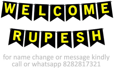 Midas Kraft Welcome Rupesh M Banner K. Banner(10 ft, Pack of 1)