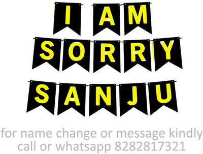 Midas Craft I am Sorry Sanju M Banner 03. Banner(10 ft, Pack of 1)