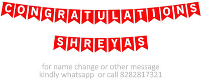 Midas Kraft Congratulations Shreyas M Banner 0H. Banner(10 ft, Pack of 1)