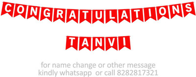 Midas Craft Congratulations Tanvi M Banner 07. Banner(10 ft, Pack of 1)