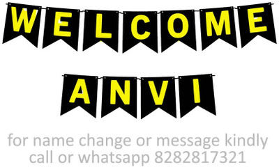 Midas Craft Welcome Anvi M Banner 10. Banner(10 ft, Pack of 1)