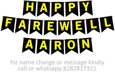 Midas Craft Happy Farewell Aaron M Banner 09. Banner(10 ft, Pack of 1)