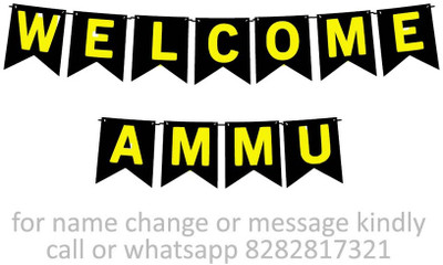 Midas Kraft Welcome Ammu M Banner K. Banner(10 ft, Pack of 1)