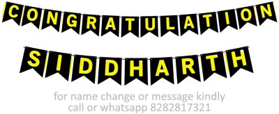 Midas Kraft Congratulations Siddharth M Banner 0H. Banner(10 ft, Pack of 1)