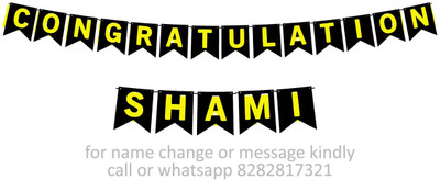 Midas Craft Congratulations Shami M Banner 07. Banner(10 ft, Pack of 1)